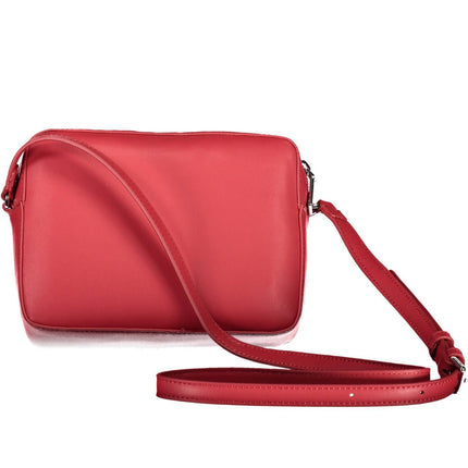 Red Polyester Women Handbag