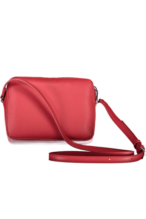 Red Polyester Women Handbag