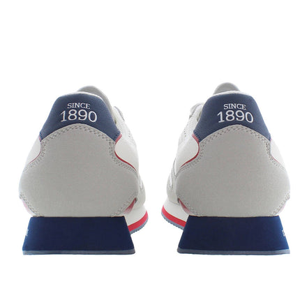 Elegantes zapatillas de deporte deportivo blanco con cordones