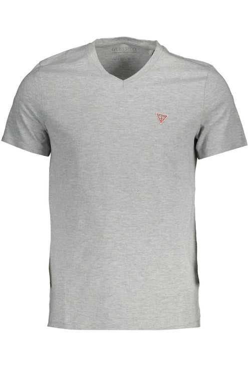 Slanke slanke v-hals T-shirt in grijs