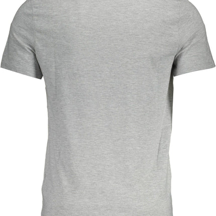 Slanke slanke v-hals T-shirt in grijs