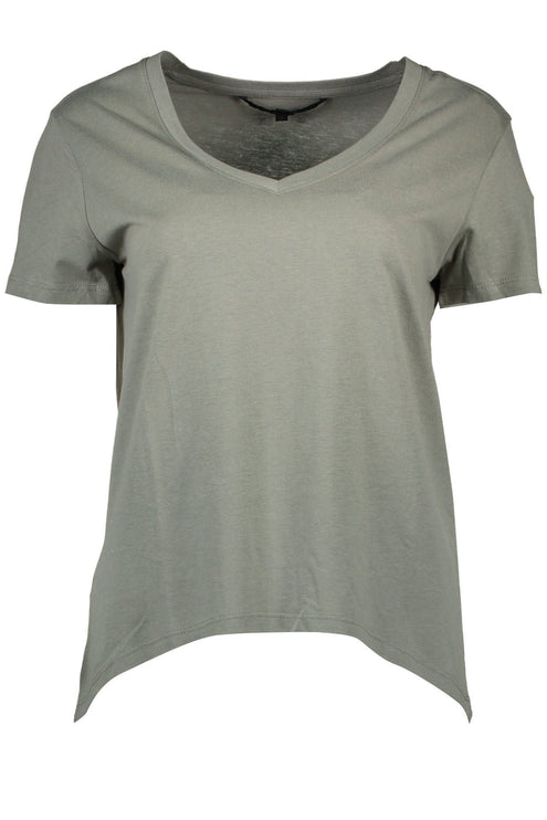 Green Cotton Women T-Shirt