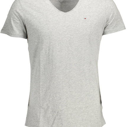 Gray Polyester Men T-Shirt