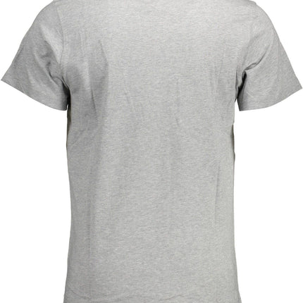 Gray Cotton Men T-Shirt