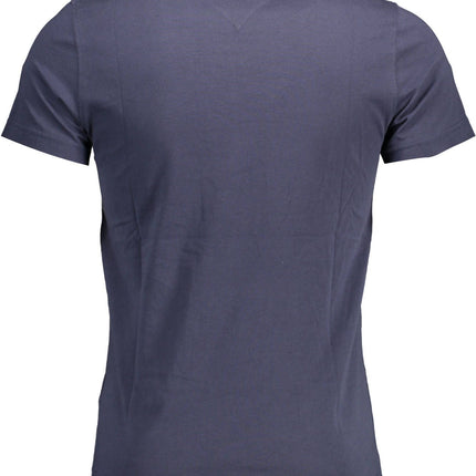 Blue Cotton Men T-Shirt