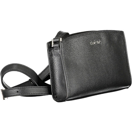 Black Polyester Women Handbag