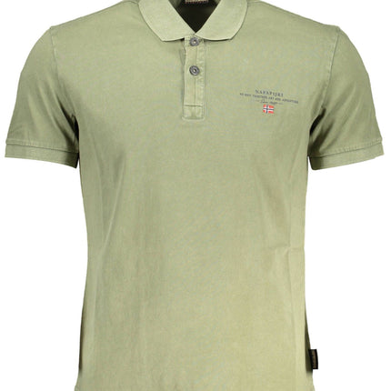 Polo classique en coton vert avec broderie de logo