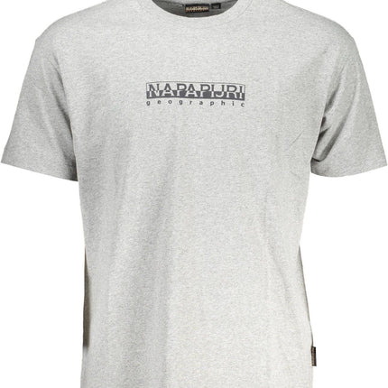 Gray Cotton Men T-Shirt