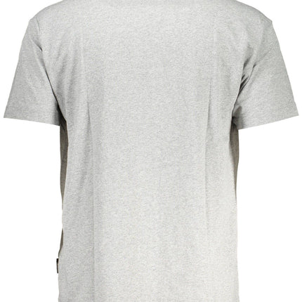 Gray Cotton Men T-Shirt