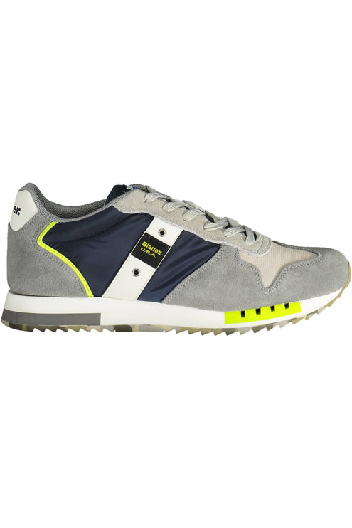 Blauw contrast veter-up sportieve sneakers