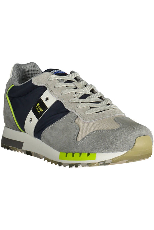 Blauw contrast veter-up sportieve sneakers