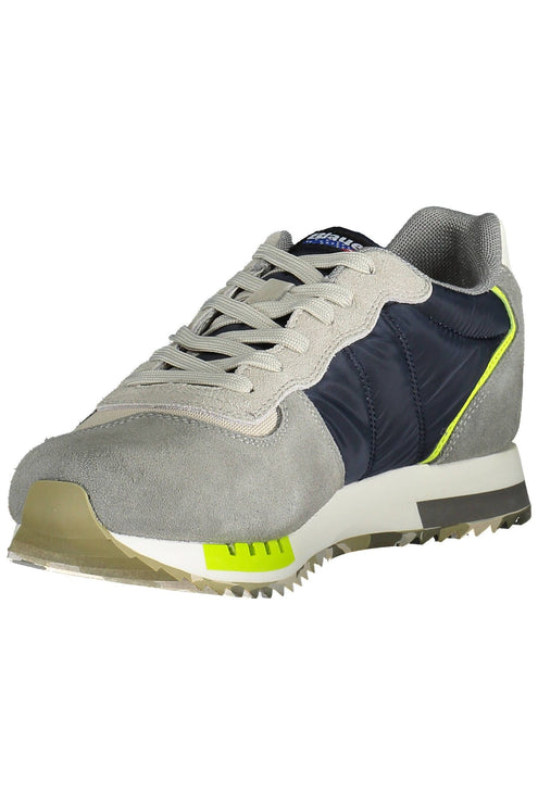 Blauw contrast veter-up sportieve sneakers