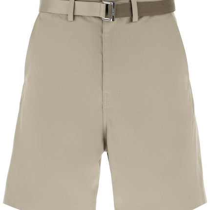 Sacai cotton belted shorts