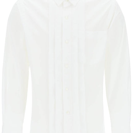 Sacai layered poplin effect shirt with