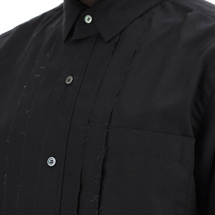 Sacai layered poplin effect shirt with