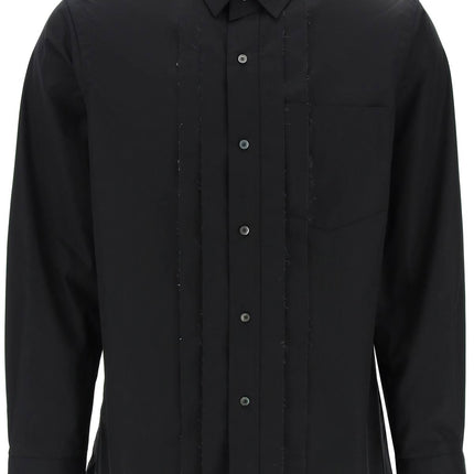 Sacai layered poplin effect shirt with