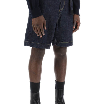 Sacai denim bermuda shorts with removable belt