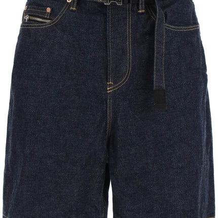 Sacai denim bermuda shorts with removable belt