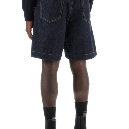 Sacai denim bermuda shorts with removable belt