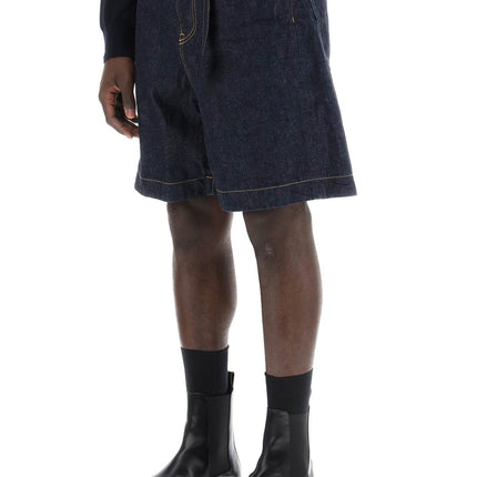 Sacai denim bermuda shorts with removable belt