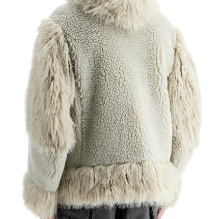 Sacai hooded fleece jacket with hood