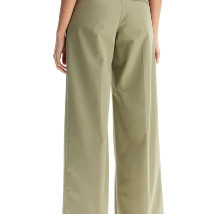 Christopher Esber wide leg green linseed cotton trousers