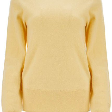 Toteme soft yellow cashmere sweater crew neck