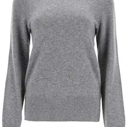 Toteme asymmetrical grey mélange cashmere sweater