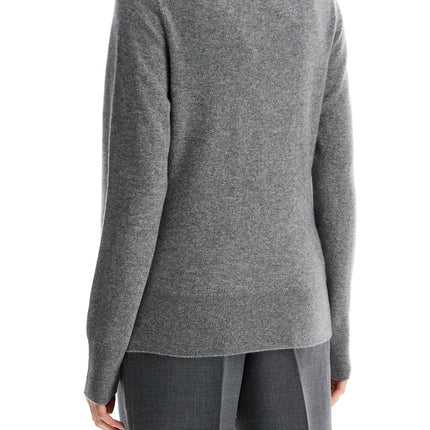 Toteme asymmetrical grey mélange cashmere sweater