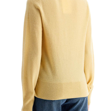 Toteme soft yellow cashmere sweater crew neck