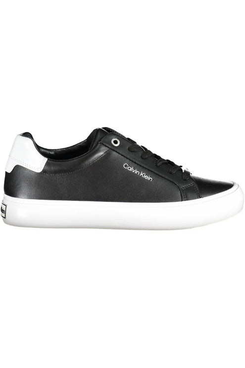 Black Leather Women Sneaker