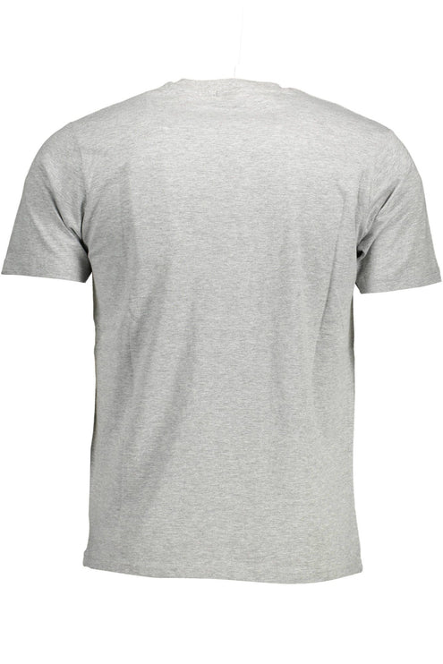 Chic Gray Crew Neck Statement Tee