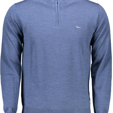 Blue Wool Men Sweater