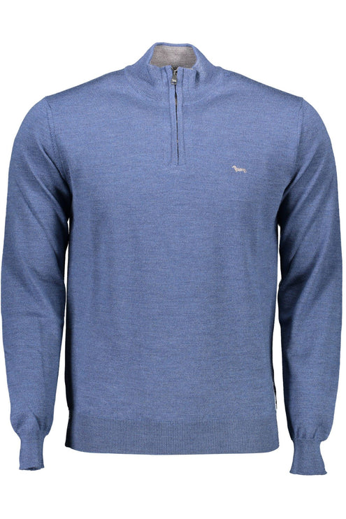 Blue Wool Men Sweater