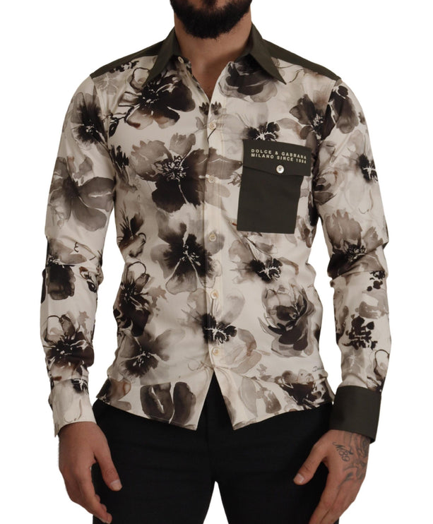 Bloemprint Casual katoenen shirt