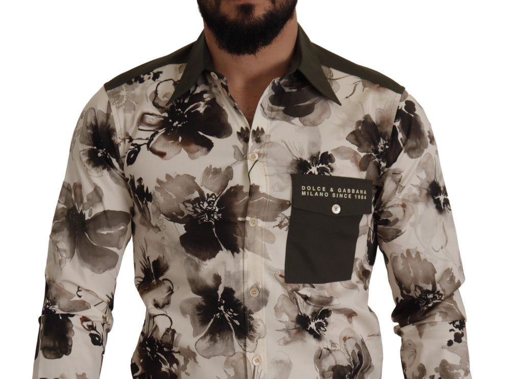 Bloemprint Casual katoenen shirt