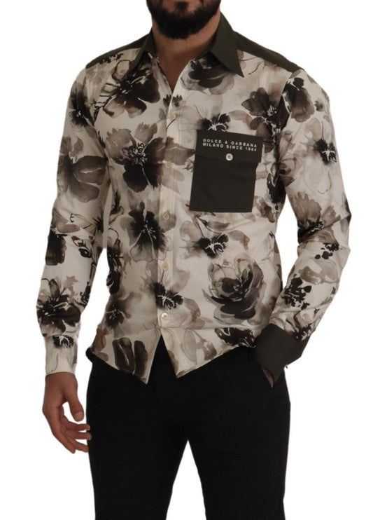 Bloemprint Casual katoenen shirt