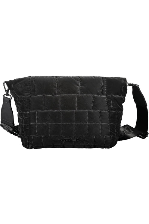 Elegante bolso negro convertible con correa