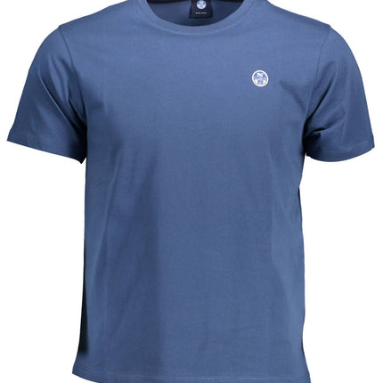 Blue Cotton Men T-Shirt