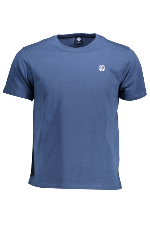 Blue Cotton Men T-Shirt