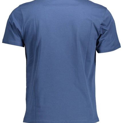 Blue Cotton Men T-Shirt