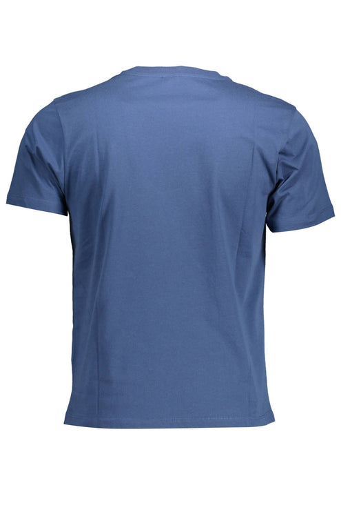 Blue Cotton Men T-Shirt