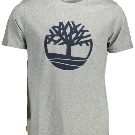 Gray Cotton Men T-Shirt