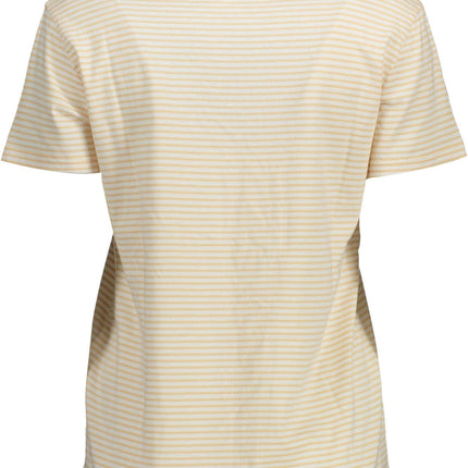 Chique beige organische katoen V-hals T-shirt