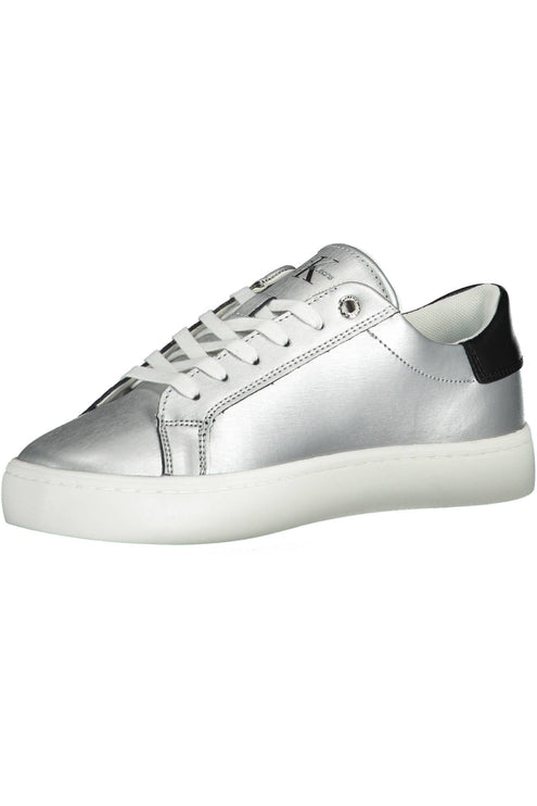 Silver Cotton Women Sneaker