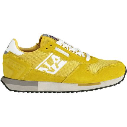 Zapatillas deportivas vibrantes de cordón amarillo