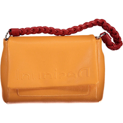 Elegante bolso bandolera naranja con detalles en contraste