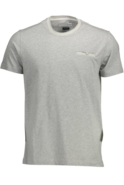 Gray Cotton Men T-Shirt