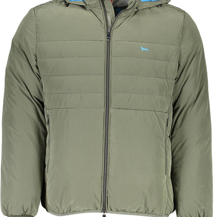 Green Polyester Men Jacket