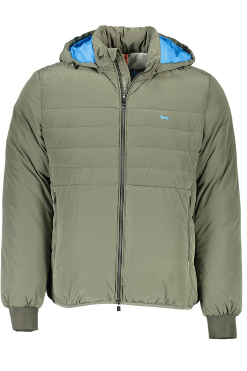 Green Polyester Men Jacket